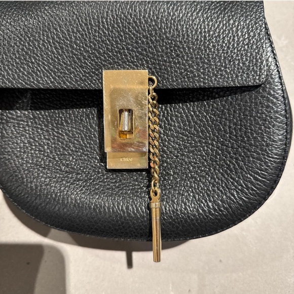 Chloe Drew Black Leather Pebble Crossbody bag - Picture 7 of 8